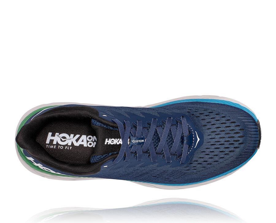 Hoka One One Running Shoes Mens Navy - Clifton 7 - 93085UQGD